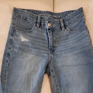 American Eagle Outfitters Women's Light Blue Skinny Jeans
